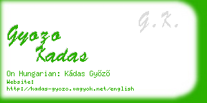 gyozo kadas business card
