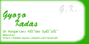 gyozo kadas business card